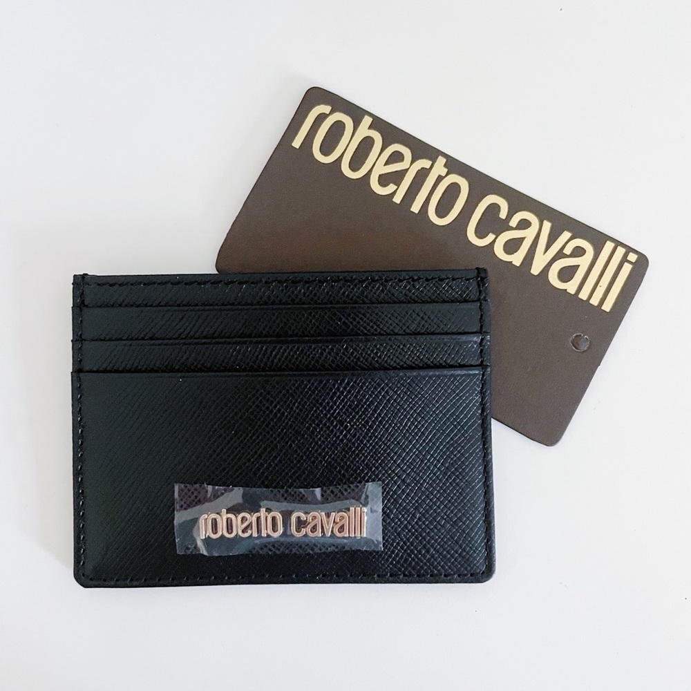 Roberto Cavalli Leather Card Case